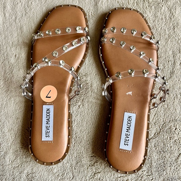 Steve Madden Zildam Rhinestone Studded Sandals - Picture 2 of 8